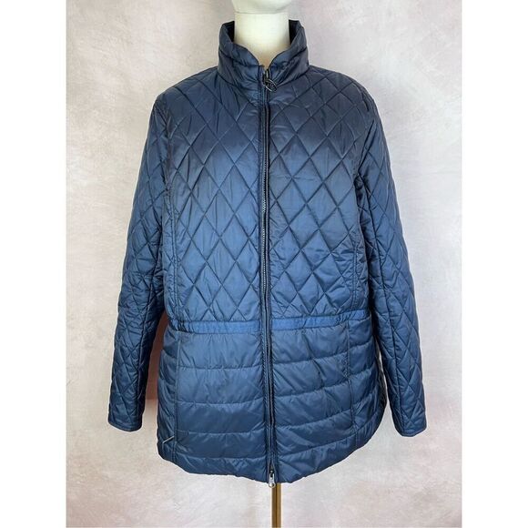 Barbour Jacket Womens 16 Charlotte Quilt Winter Tartan - Picture 1 of 6